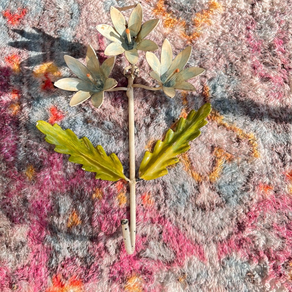 Vintage Hooks from Italy 1960 Flowers.